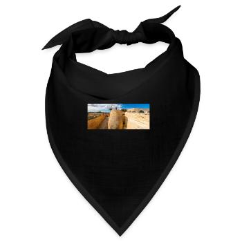 Valletta (il-Belt Valletta) massive Festung - Bandana Dreieckstuch - Schwarz - Vorne