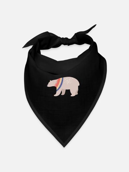 Weihnachten Eisbär - Bandana Dreieckstuch - Schwarz