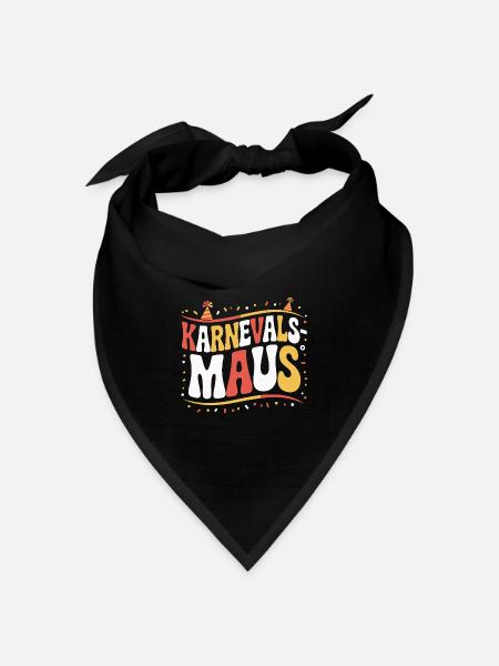 Karnevalsmaus Karneval Köln Kölner Karnevals Maus - Bandana Dreieckstuch - Schwarz