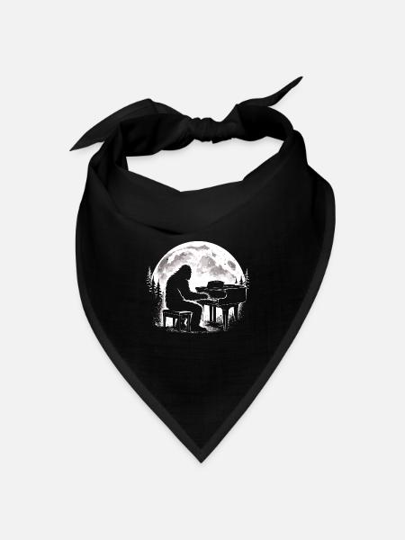 Bigfoot Klavierspieler - Bandana Dreieckstuch - Schwarz