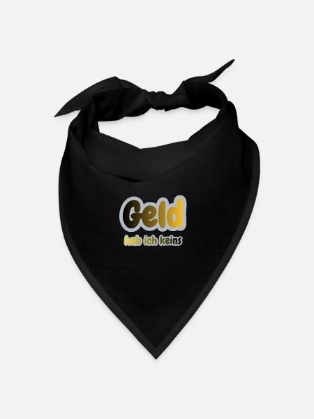 Geld - Bandana Dreieckstuch - Schwarz