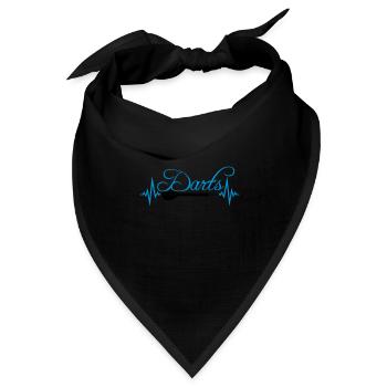 verein text frequenz herzschlag puls logo text spi - Bandana Dreieckstuch - Schwarz - Vorne