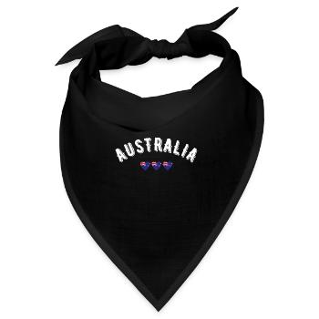 Australien - Bandana Dreieckstuch - Schwarz - Vorne