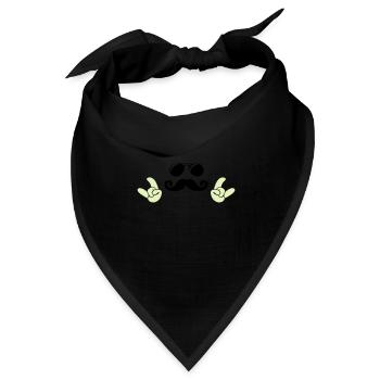 cool face - Bandana Dreieckstuch - Schwarz - Vorne