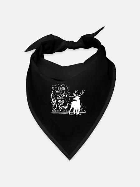 As the deer pants for water - Bandana Dreieckstuch - Schwarz