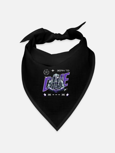 Born to Dive - Bandana Dreieckstuch - Schwarz