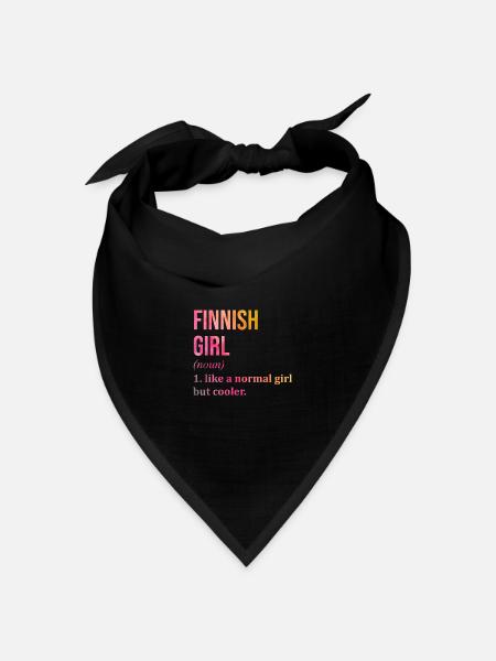 Finnland Finnland Finnland - Bandana Dreieckstuch - Schwarz