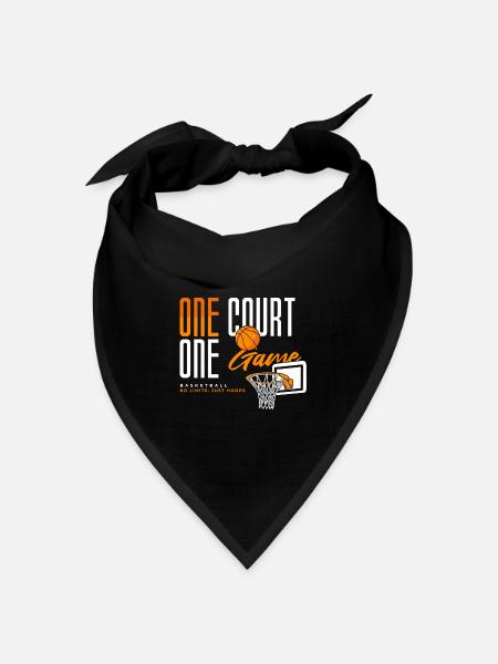 Basketball Fan Wear – One Court One Game - Bandana Dreieckstuch - Schwarz