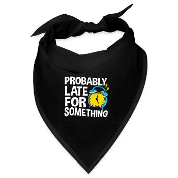ProkrastinationFaul Faulheit Faulenzer - Bandana Dreieckstuch - Schwarz - Vorne