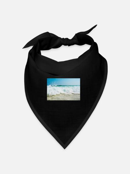meer - Bandana Dreieckstuch - Schwarz
