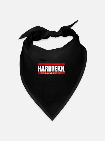 Hardtekk - Techno - Es Eskaliert Eh - Bandana Dreieckstuch - Schwarz