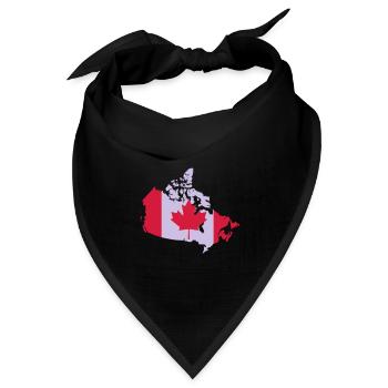Kanada, Canada - Bandana Dreieckstuch - Schwarz - Vorne
