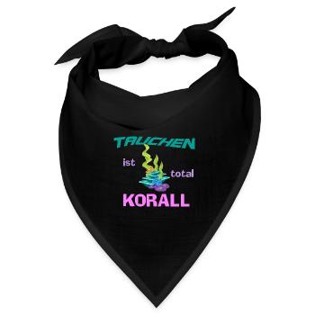 Tauchen - Bandana Dreieckstuch - Schwarz - Vorne