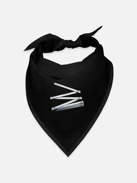 Zollstock - Bandana Dreieckstuch - Schwarz