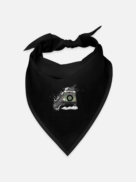 Defender Splash hinten - Bandana Dreieckstuch - Schwarz