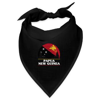 Papua-Neuguinea - Bandana Dreieckstuch - Schwarz - Vorne