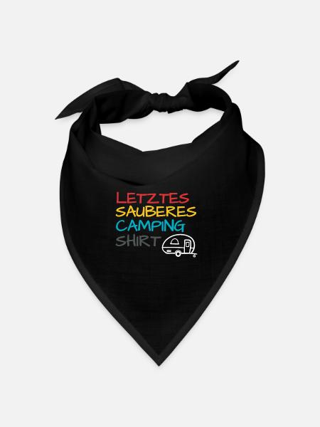 Lustiger Camper Camping Spruch - Bandana Dreieckstuch - Schwarz