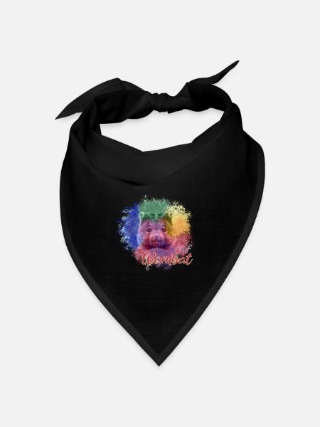 Wombat - Bandana Dreieckstuch - Schwarz