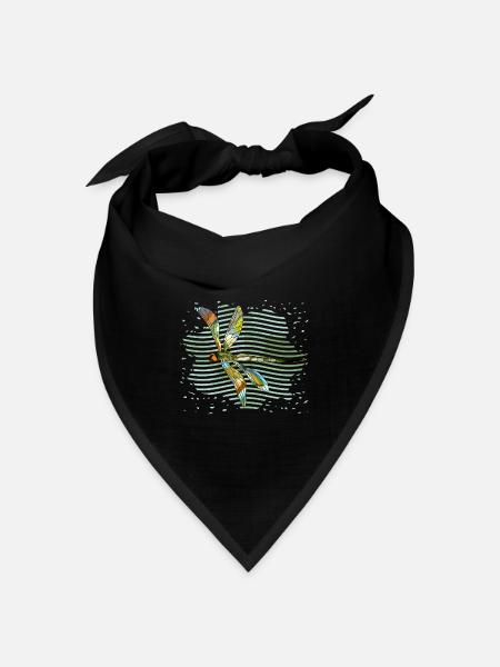 Libelle - Bandana Dreieckstuch - Schwarz