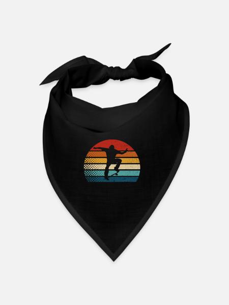 Skateboarder Skateboard Skate Skater Retro Skate - Bandana Dreieckstuch - Schwarz