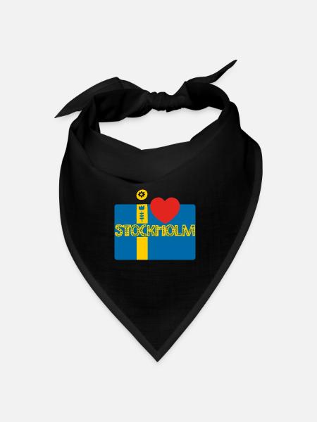 Stockholm - Bandana Dreieckstuch - Schwarz