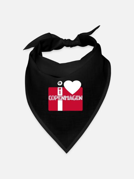 Kopenhagen - Bandana Dreieckstuch - Schwarz
