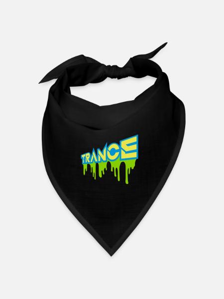 Trance Logo Club Techno - Bandana Dreieckstuch - Schwarz