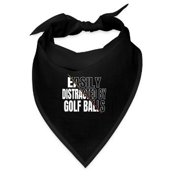 golfbag golflove golfgift putter golfmom - Bandana Dreieckstuch - Schwarz - Vorne