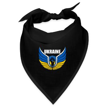 Ukraine Logo - Bandana Dreieckstuch - Schwarz - Vorne