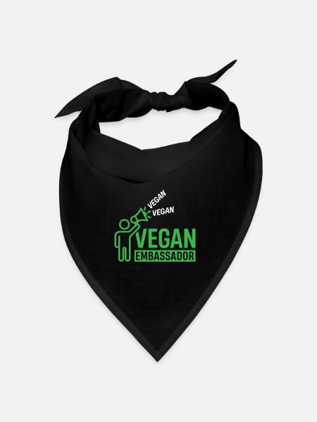 Vegan Embassador - Bandana Dreieckstuch - Schwarz