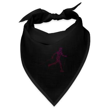 Herren Walken Nordic Walker Walker Nordic Walking - Bandana Dreieckstuch - Schwarz - Vorne