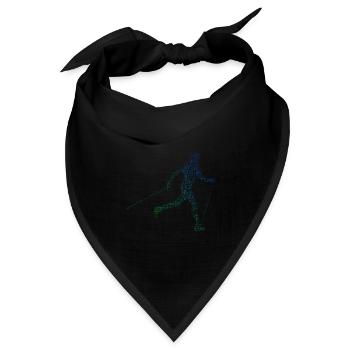 Nordic Walking Nordic Walker Damen Herren - Bandana Dreieckstuch - Schwarz - Vorne