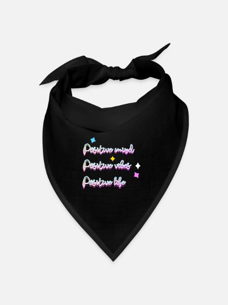 Positiv - Bandana Dreieckstuch - Schwarz