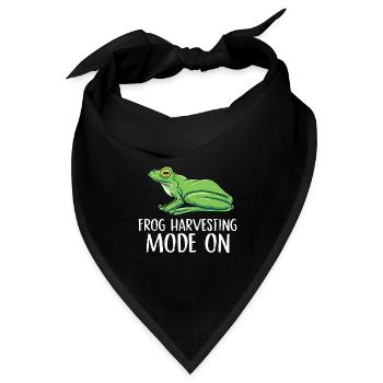 frog harvesting mode on Design for a frog hunter - Bandana Dreieckstuch - Schwarz - Vorne