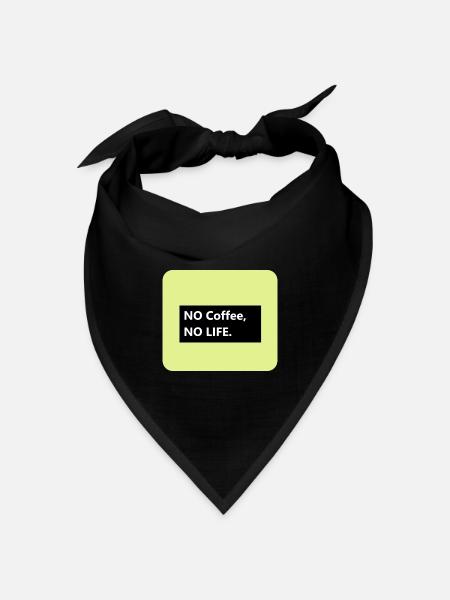 No Coffee no LIFE - Bandana Dreieckstuch - Schwarz