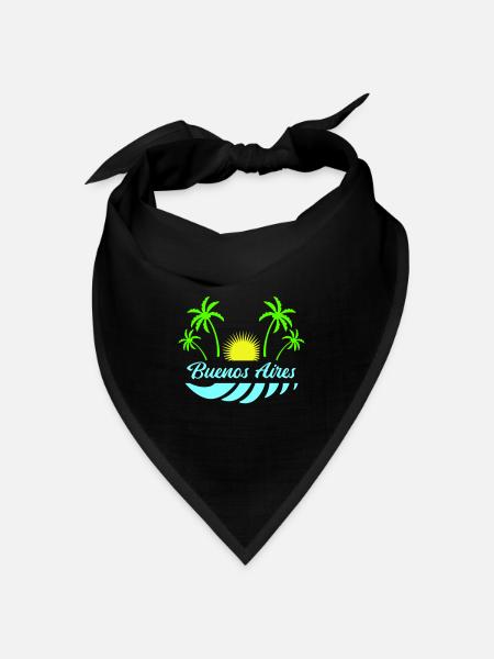 buenos aires - Bandana Dreieckstuch - Schwarz