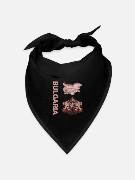 Bulgaria - Bandana Dreieckstuch - Schwarz