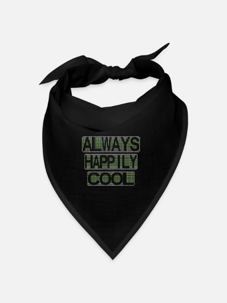 always happily cool green - Bandana Dreieckstuch - Schwarz