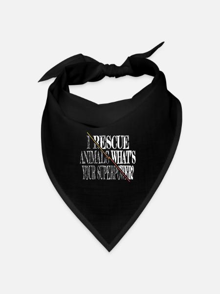 animals animal rescue birthday funny quote - Bandana Dreieckstuch - Schwarz
