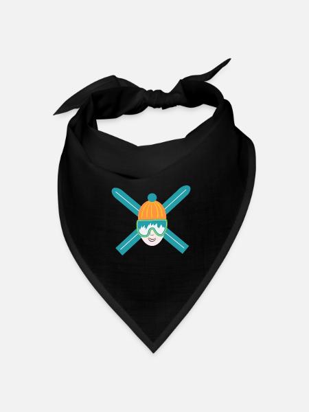 Ski Crazy - Kein Name - Bandana Dreieckstuch - Schwarz