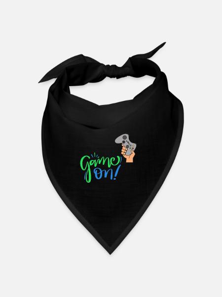 Game On - Ich bin ein Gamer! - Bandana Dreieckstuch - Schwarz