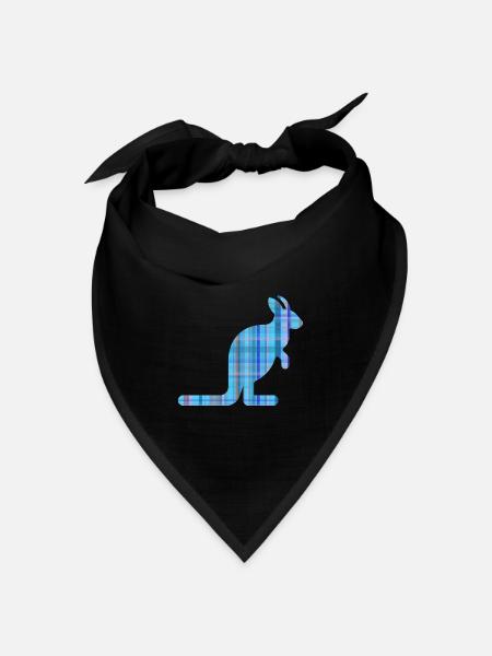 Känguru - Bandana Dreieckstuch - Schwarz
