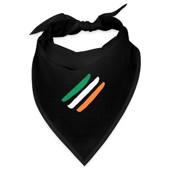 Irland / Irlandflagge - Diagonal - Stylish - Bandana Dreieckstuch - Schwarz - Vorne