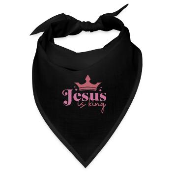Jesus is king - Bandana Dreieckstuch - Schwarz - Vorne