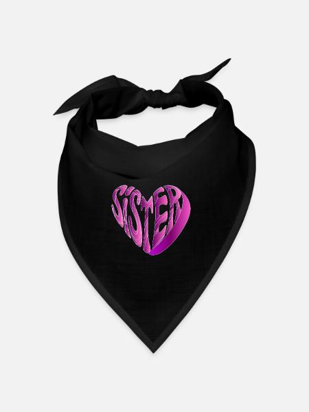 SCHWESTER - Bandana Dreieckstuch - Schwarz