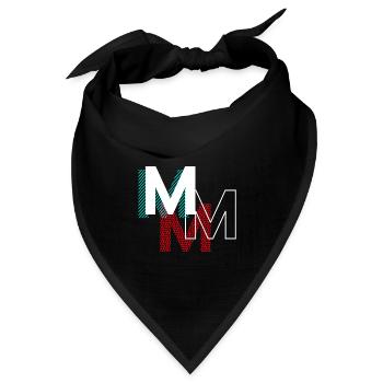 M Lettering Gifts - Bandana Dreieckstuch - Schwarz - Vorne