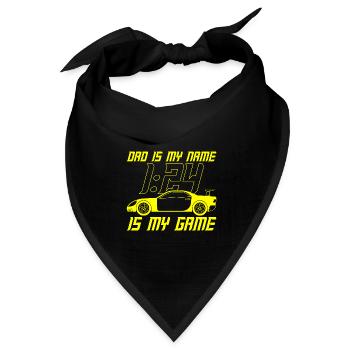 Dad Is My Name 1:24 Is My Game Racer Slot Race - Bandana Dreieckstuch - Schwarz - Vorne