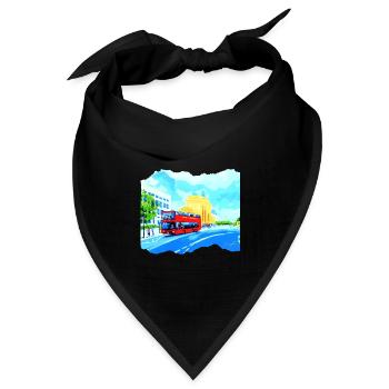 Berlin Sightseeing Brandenburger Tor Jörg Langhans - Bandana Dreieckstuch - Schwarz - Vorne