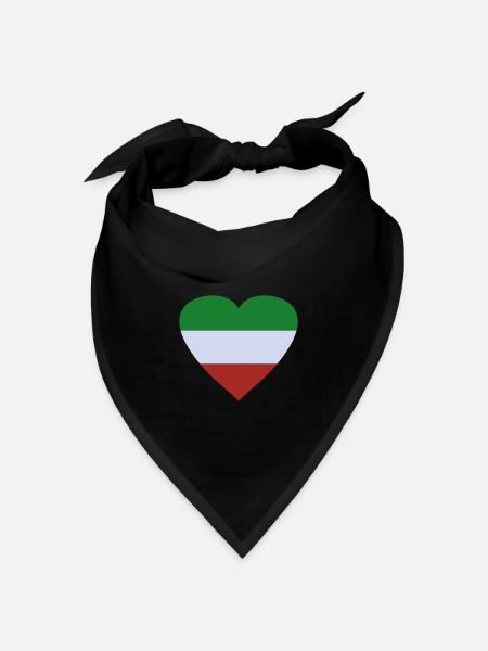 herz_iran - Bandana Dreieckstuch - Schwarz