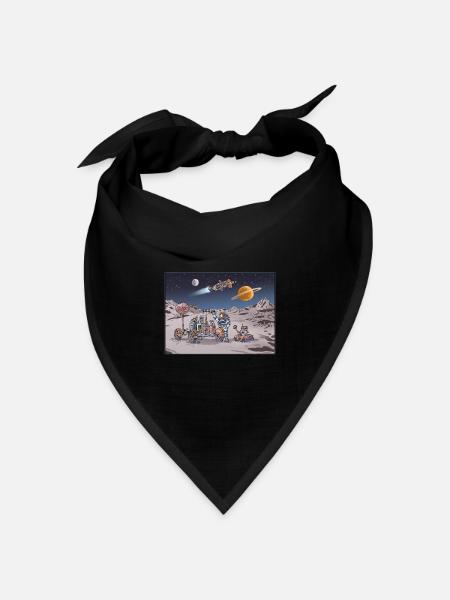 Space Adventure 4 - Bandana Dreieckstuch - Schwarz